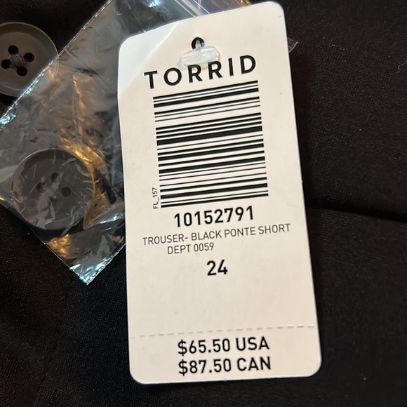 TORRID STUDIO SIGNATURE PREMIUM PONTE STRETCH TROUSER - BLACK SZ 24S - Picture 4 of 13